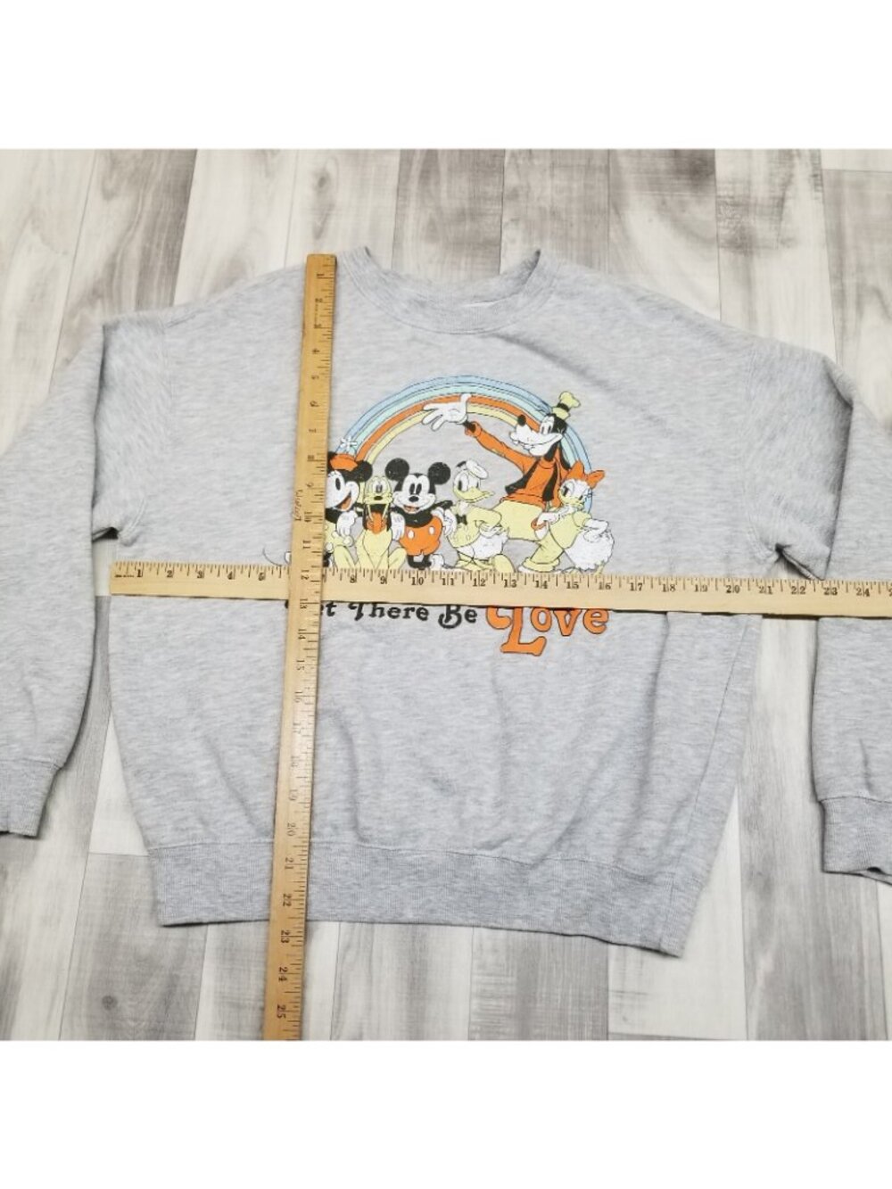 ✅Walt Disney World Characters VTG Style Let There Be Love Crewneck Sweatshirt L - Picture 3 of 9